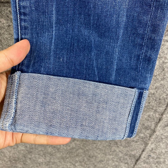 Citizens Of Humanity Jeans 28 Blue Denim Dani Cropped Straight Leg Cuffed - Picture 5 of 13